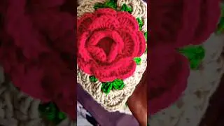 3D rose granny square Crochet stitches