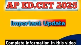 Ap edcet 2025 counseling dates extended I ap edcet 2025 web option I @pnkeducation