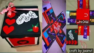 Chocolate explosion box | surprise gift ideas| Handmade gifts||@craftbyjaanvi #gift #diy #craft