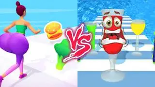 Belly Body Run VS Juice Run- All Levels SpeedRun Gameplay Android iOS Ep1