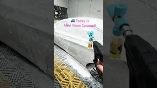 TODAY CLEAN 🧼 WITH : TINY FOAM CANNON #cute #car #carwash #foamcannon #pressurewashing #tooldaily