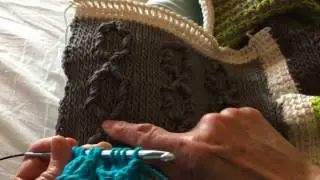 Tunisian Crochet: Afghan Sampler Block 43 (Chain Cable-left hand)