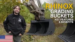 RHINOX MINI EXCAVATOR GRADING BUCKETS - Sizes & Build Quality | Rhinox Group US