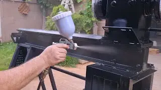 Como Fazer um Torno Caseiro Parte 98 - Iniciamos a Pintura do Torno
