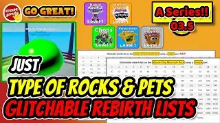 Список глитчей + типы питомцев 🐾 и камней 🪨 | Roblox Muscle Legends 🌟💥