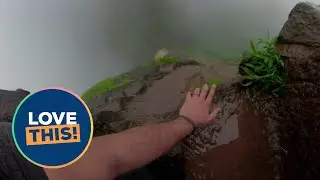 Hiker climbs deadly mountain staircase! ⛰️ | SWNS