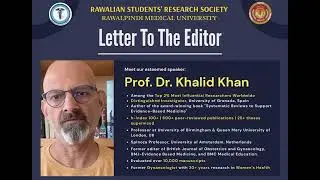 Letter To The Editor | Prof. Dr. Khalid Khan | RSRS RMU