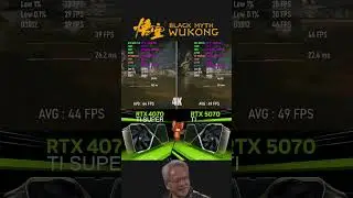 RTX 5070 TI VS RTX 4070 TI SUPER BLACK MYTH WUKONG 4K | #rtx5070ti #rtx4070tisuper #nvidia