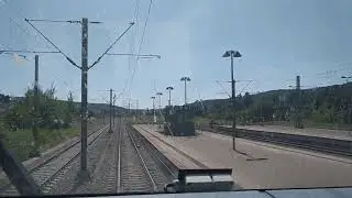 101 081 beschleunigt mit IC2387 Rottweil-Singen (Htw) im Bahnhof Tuttlingen