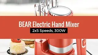 Bear Electric Hand Mixer 300W, 2x5 Speeds