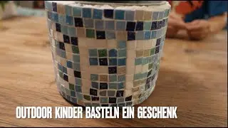 Outdoor Kinder 🔖basteln🧧 ein 💐Geschenk: 🎁Mosaik&uuml;bertopf💝