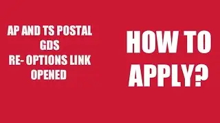 AP AND TS POSTAL GDS LINK ACTIVATED FOR RE-OPTIONS// AP AND TS GDS