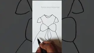 How to make baby girl dress.... very easy drawing