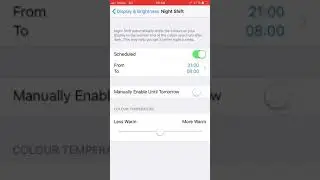 Tutorial: How to use Night Shift on my iPhone using Settings app (iOS 11.2.6)