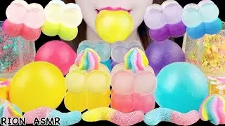 【ASMR】BUBBLE KOHAKUTO,NERDS ROPE,JELLY CUP,WORM GUMMY MUKBANG 먹방 EATING SOUNDS NO TALKING