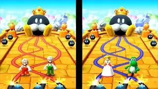 Mario Party: The Top 100 - All 2 Vs 2 Minigames Mario,Luigi Vs Peach, Yoshi (Master CPU)