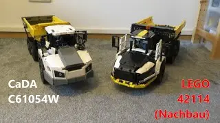 Lego Technic 42114 (Nachbau) vs. CaDA Master C61054W - Articulated Dump Trucks