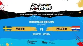 🇸🇪 SWEDEN vs PARAGUAY 🇵🇾 - Boys - POS 5-6 - Final Phase - FIP JUNIOR WORLD CUP BY TEAMS 2025