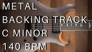 Metal Guitar Backing Track | C Minor (140 bpm)