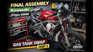 Kawasaki Ninja 650R Crash Repair | Part 3 &ndash; Gas Tank Swap & Final Assembly