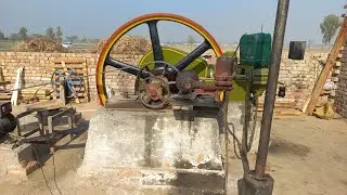 Amazing Starting Desi Old Black Green Ruston Engine 