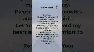 Prayer for Peace of Mind and Comfort #jesus #prayer #god