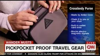 Pickpocket Proof Gear | Anti-Theft Bag on CNN Money WanderMusts 11 Feb 2017