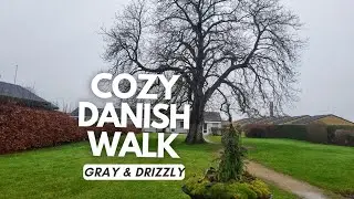 Relaxing Rainy Walk in Denmark 🇩🇰 | Cozy Neighborhood & Serene Streets | Calm 4K Vlog