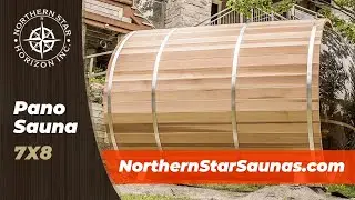 Panoramic Sauna 7x8 | Western Red Cedar Barrel Saunas Ontario Canada