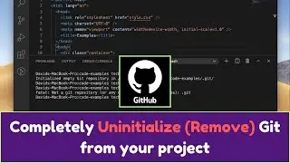 How to Completely Uninitialize (Remove) Git init from Your Project