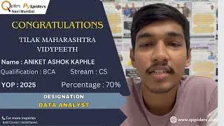Aniket Kaphle Placed as Data Analyst | PySpiders Navi Mumbai Success Story | 2025 Batch