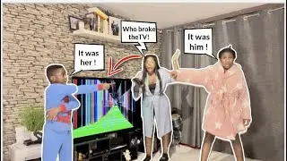 BROKEN TV PRANK ON THE KIDS | THEY SNITCHED ON EACH OTHER