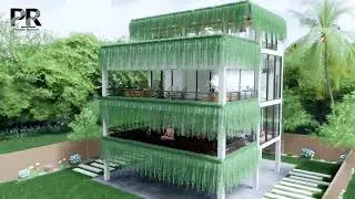 Three story Villa @bali D5 render, revit, Lumion Realistic Rendering, 3D model, Modern villa