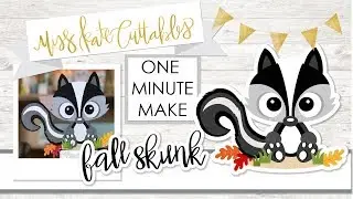 One Minute Make - Fall Skunk - Layered SVG How To Tutorial Cricut Explore Maker Silhouette Cameo