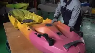 Kayak manufacturing process.|| The production path.
