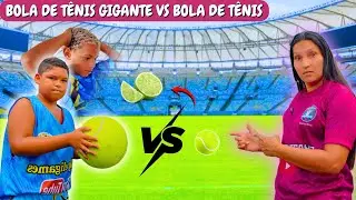 Desafio Insano: Bola de Tênis Gigante x Normal (Perdeu = Limão!)