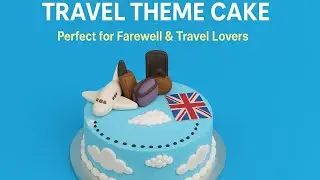 ✈️ Travel Theme Cake Design | Airplane & Luggage Cake | UK Flag Cake 🎂 | Travel Lovers Special Cake