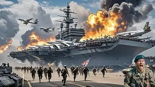 Today! Britain's largest aircraft carrier was attacked by Russia, 25,000 NATO-UK troops drowned