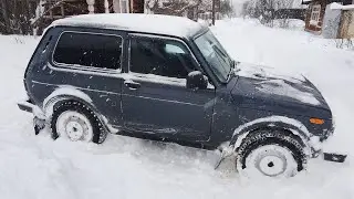 Январская дача. Застрял на Ниве.