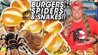 Redneck Burger Challenge in Dover, Tennessee w/ Snakes and Spiders!!