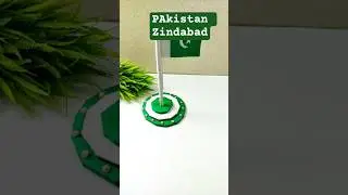 DIY Pakistan Flag Table Decoration | Independence Day Craft Idea 🇵🇰 | #diy #viralvideo #goviral