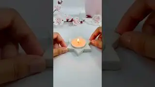 Easy tea light candle holder🕯️|air dry clay craft ideas|#claycraft