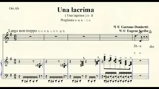 MR  2-68 Una lacrima 눈물  Donizetti 도니제티 G major 사장조 Preghiera (부제목 기도) For Midium Voice