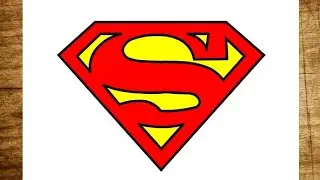 How To Draw Superman Logo step by step 