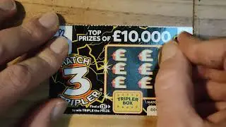 new match 3 tripler scratch cards Thursday 24th 2021 &pound;10 in play