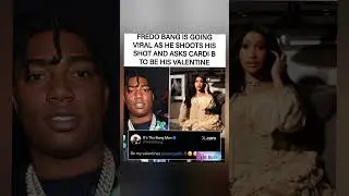 💔😄Fredo Bang shot his shot🔥 and asked Cardi B to be his Valentine 💘🎤 #viral #CardiB #yosho #shorts