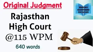 Original Judgment Dictation |Legal Shorthand Dictation | 640 words | 115 WPM