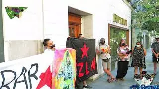Paso libre Zapatistas, consignas Madrid