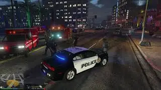 GTA V #LSPDFR LSPD CITY PATROL SLICKTOP DODGE CHARGER