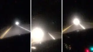 Guy Spots Ghostly Orb While Driving Down Highway
